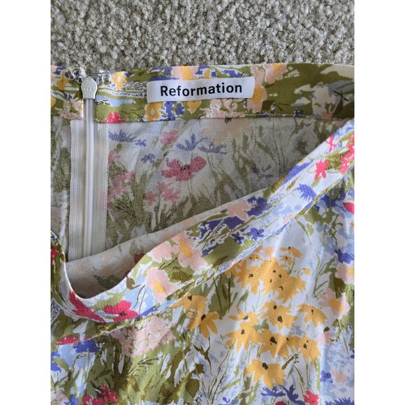 Reformation Bea Countryside Floral Midi Skirt Size 6 - Picture 3 of 5